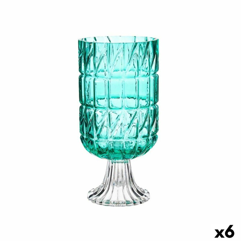 Vase Engraving Turquoise Crystal 13 x...