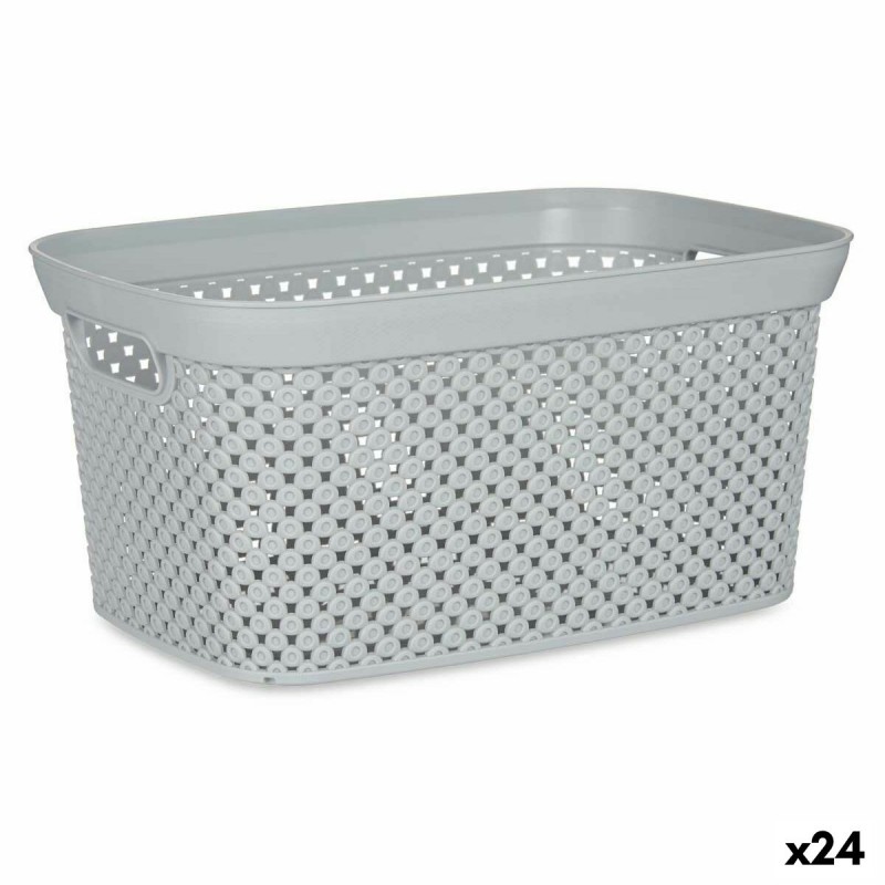 Laundry Basket Grey Plastic 10 L 24 x...