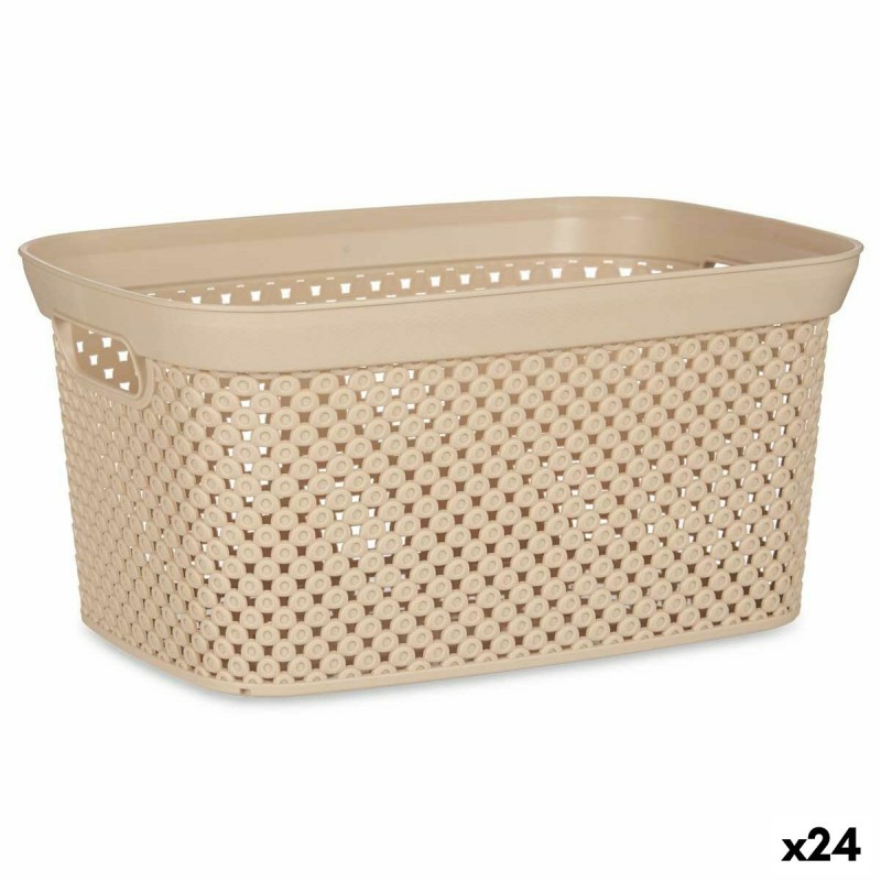 Cesto per i Panni Beige Plastica 10 L...