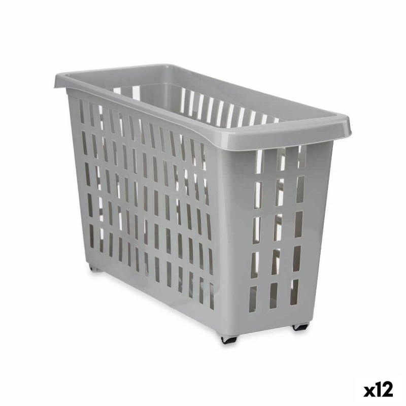 Multi-purpose basket With wheels Grey...