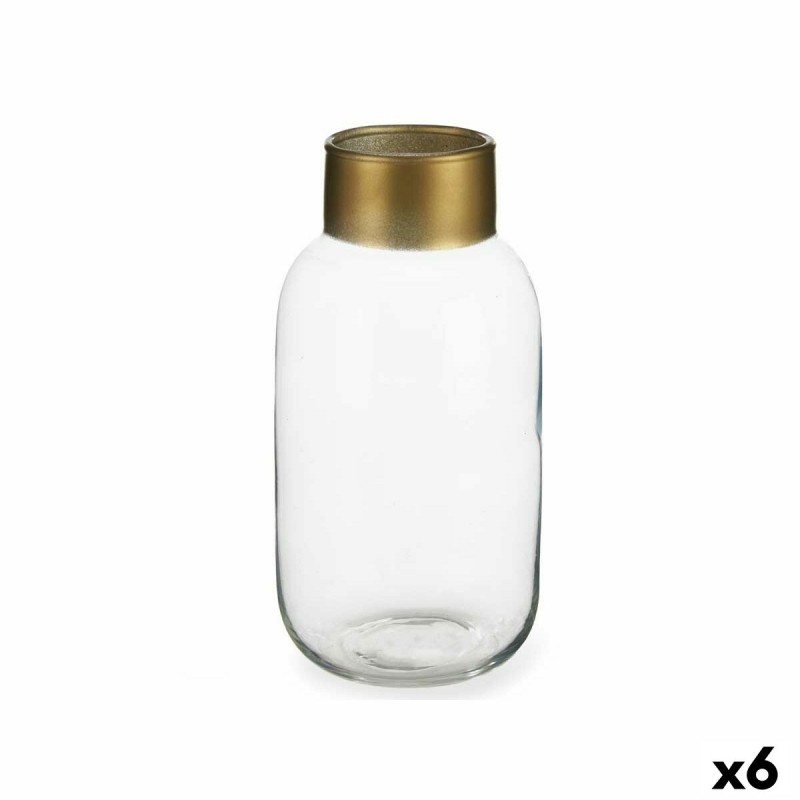 Vaas Transparant Gouden Glas 11,5 x...