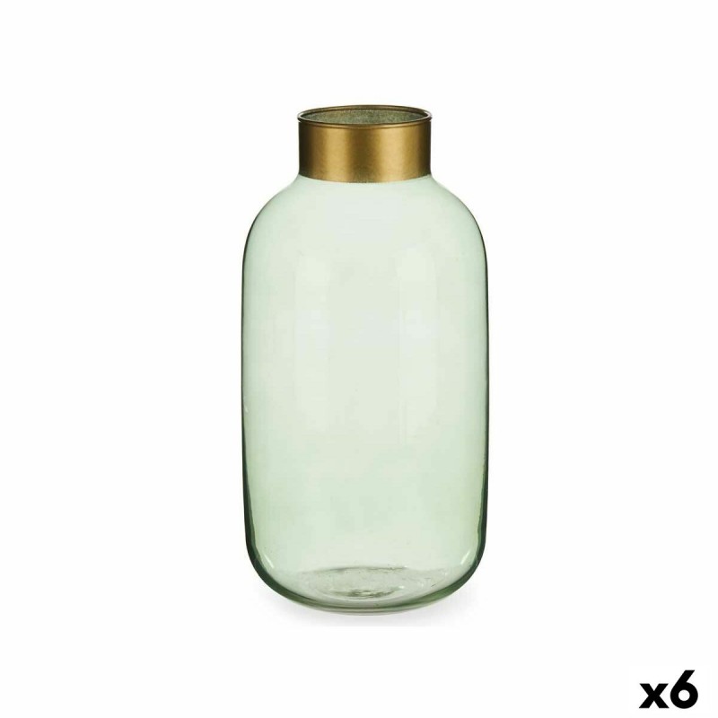 Vaas Groen Gouden Glas 14,5 x 29,5 x...