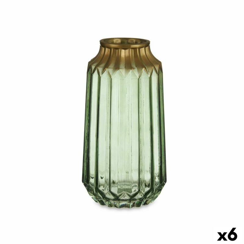 Vaas Groen Glas 13 x 23,5 x 13 cm (6...