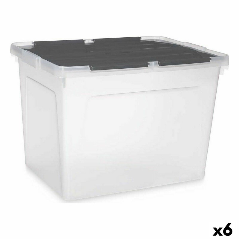 Storage Box with Lid 48 L Transparent...