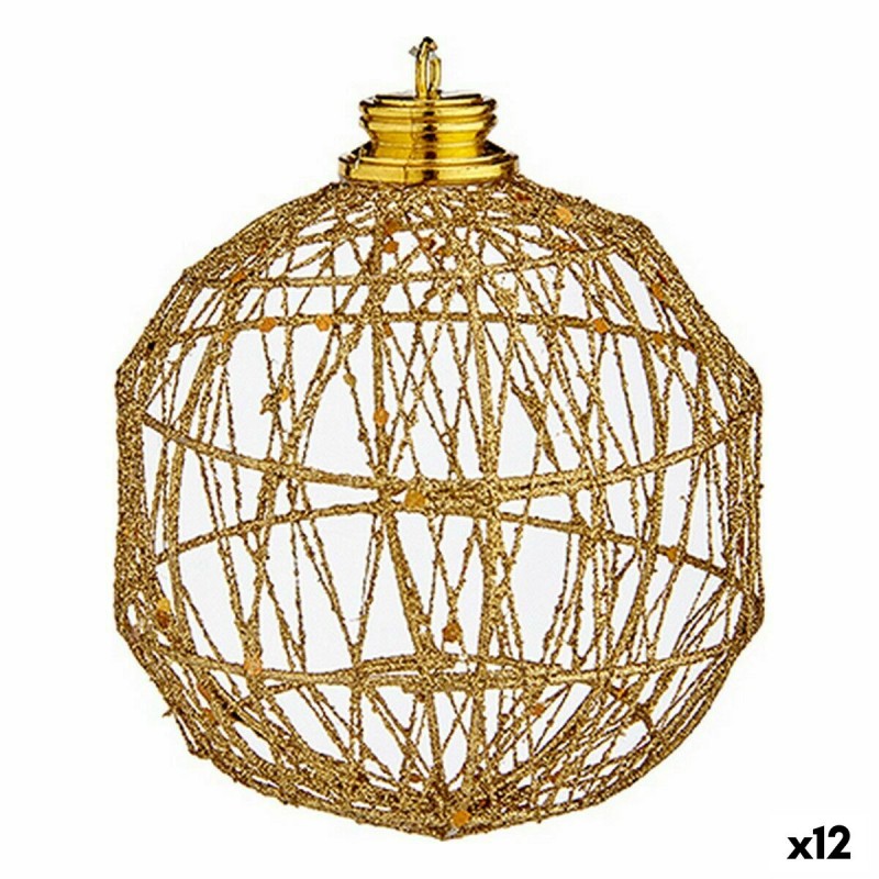 Set kerstballen Stansen 10 cm Gouden...