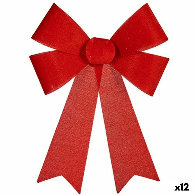 Lazo Adorno Navideño Rojo PVC 32 x 41...