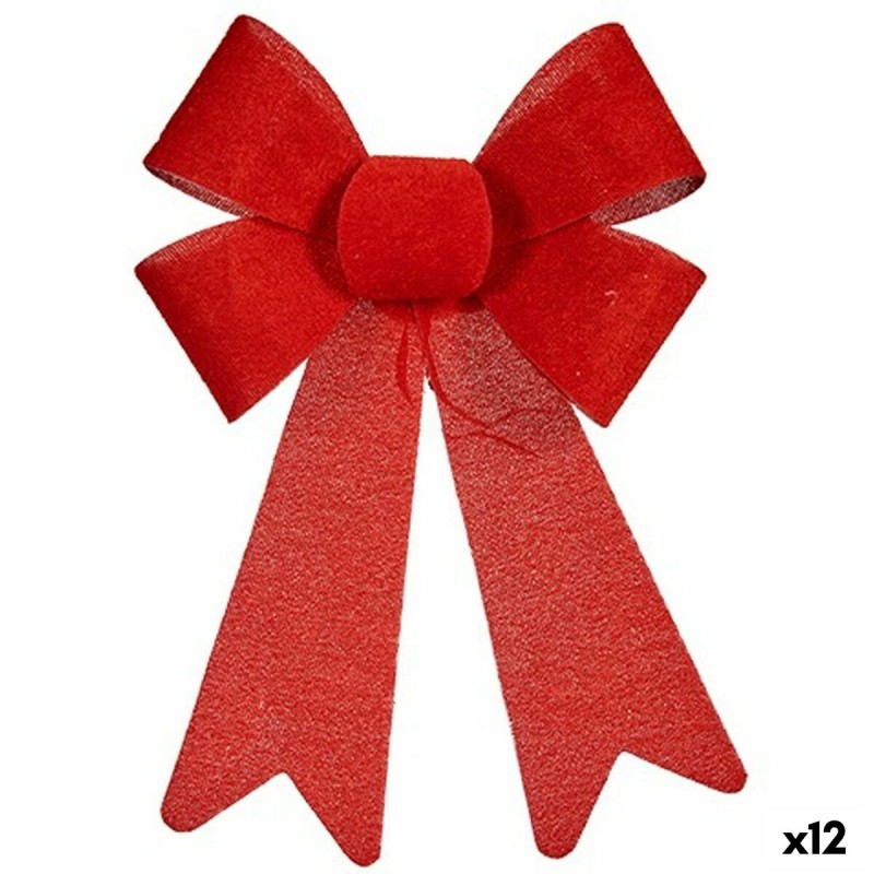 Lazo Adorno Navideño Rojo PVC 16 x 24...