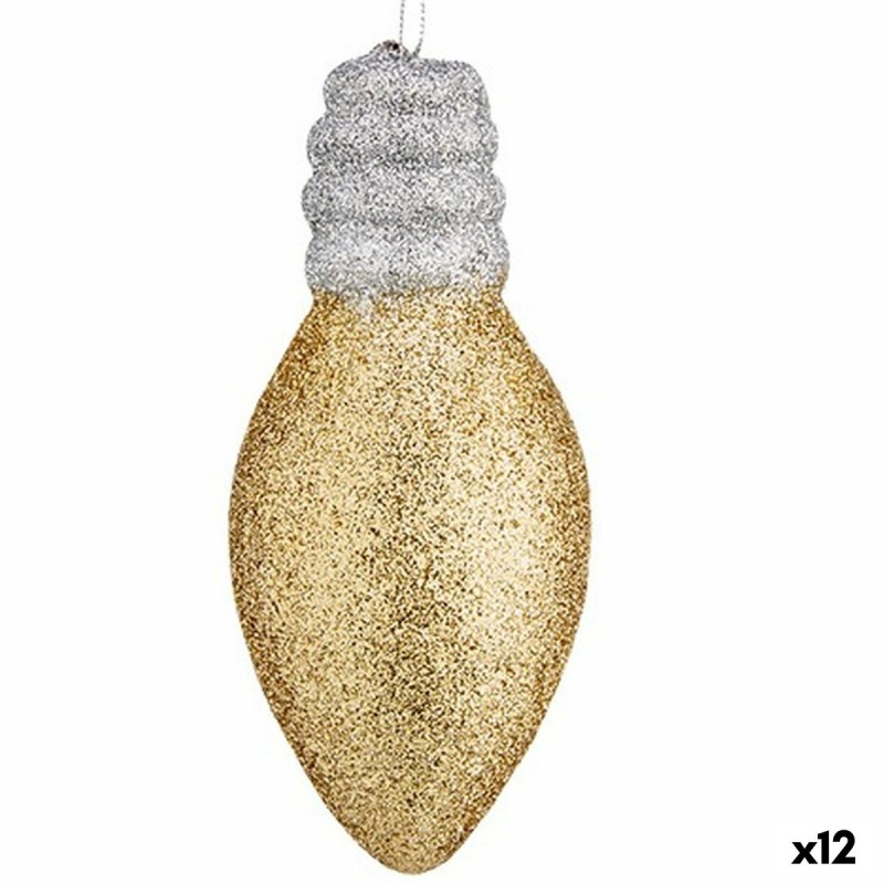 Christmas bauble Light bulb Golden...