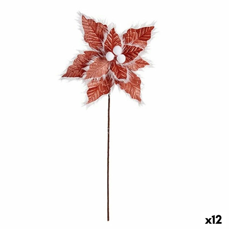 Decorative Flower White Red 15 x 4 x...