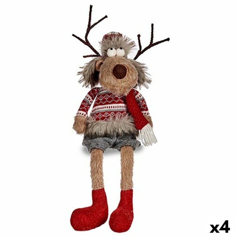 Decorative Figure Deer White Brown...