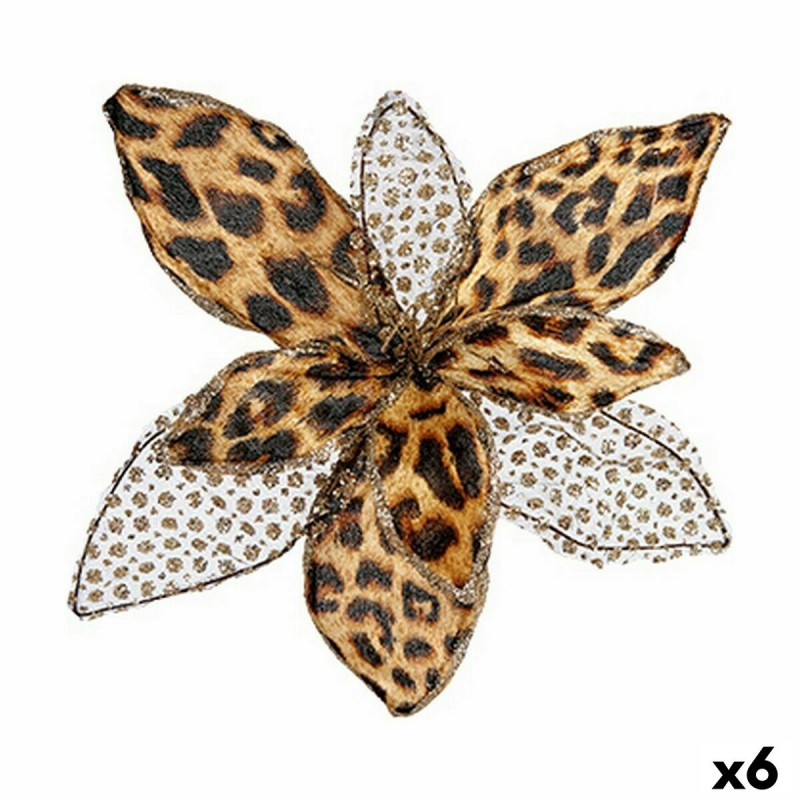 Decorative Flower Leopard Brown 35 x...