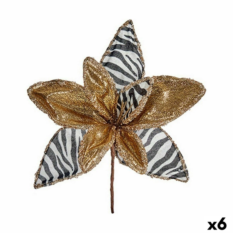 Decoratieve Bloem Zebra Wit Gouden 35...