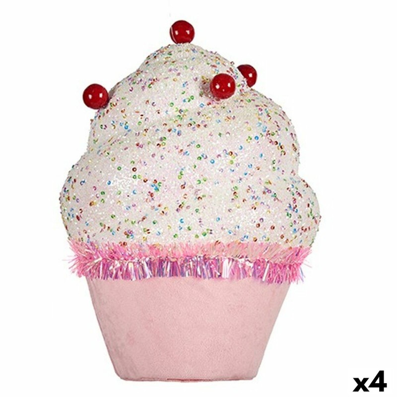 Decoratieve figuren Cupcake Wit Roze...