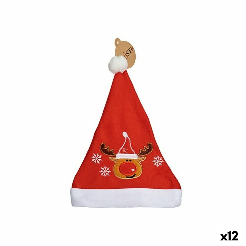 Bonnet de Père Noël Renne Rouge 27 x...