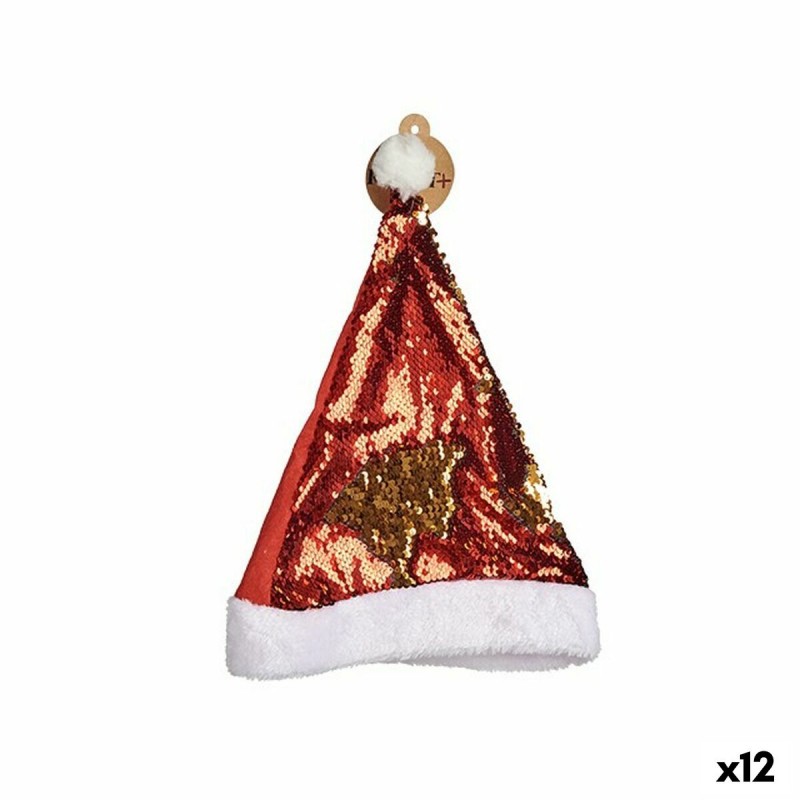 Bonnet de Père Noël Paillettes Rouge...