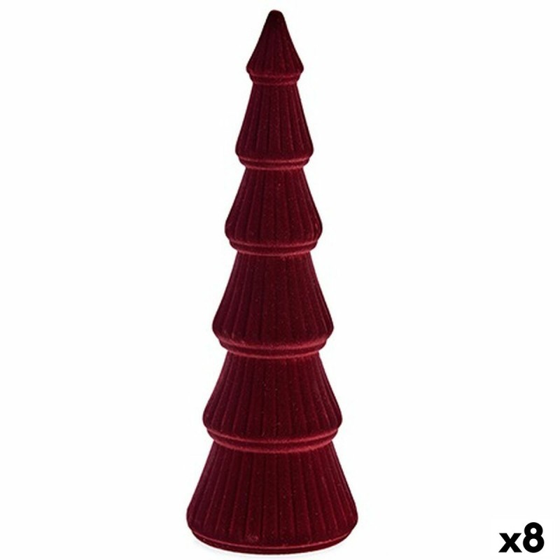 Christmas Tree Velvet Maroon Wood 11...