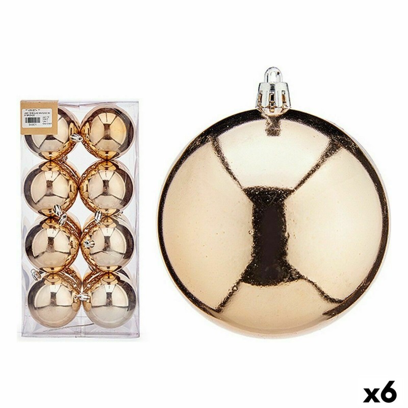 Set kerstballen champagne Plastic 8 x...