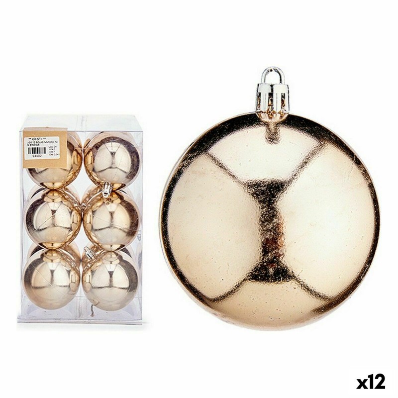 Set kerstballen champagne Plastic Ø 7...