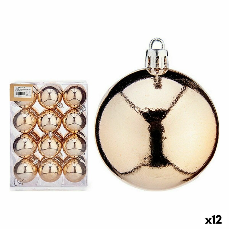 Lot de boules de Noël champagne PVC 6...