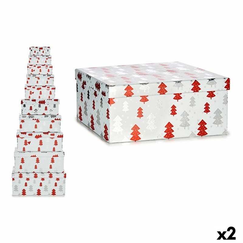 Set decoratieve dozen Kerstboom Wit...