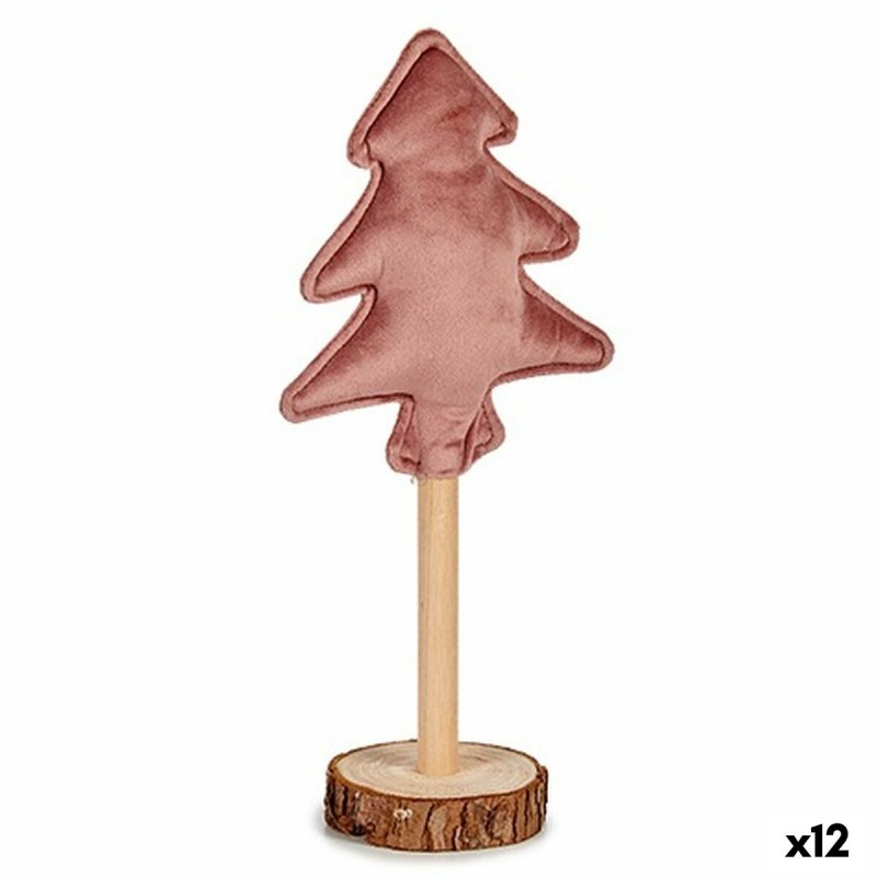 Kerstboom Polyester Roze Hout 8 x 13...