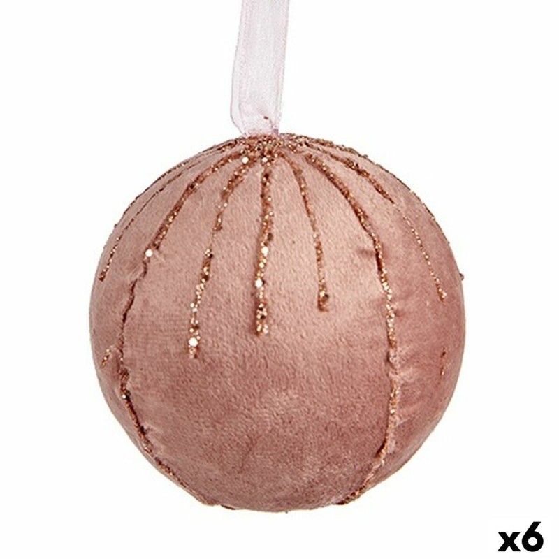 Lot de boules de Noël Polyester Rose...