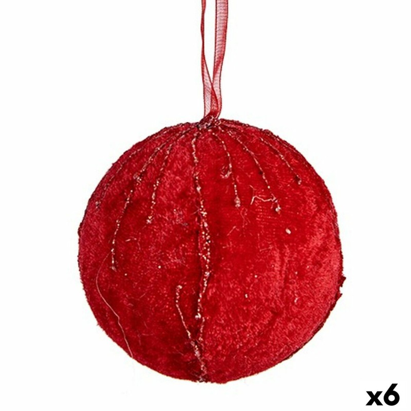 Lot de boules de Noël Polyester Rouge...