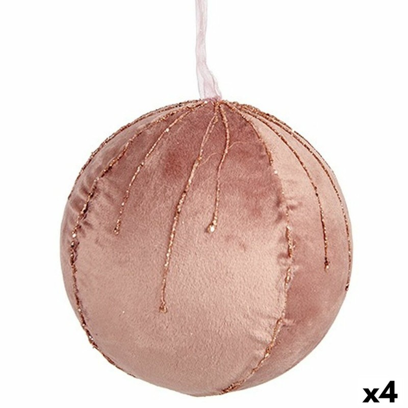 Lot de boules de Noël Polyester Rose...