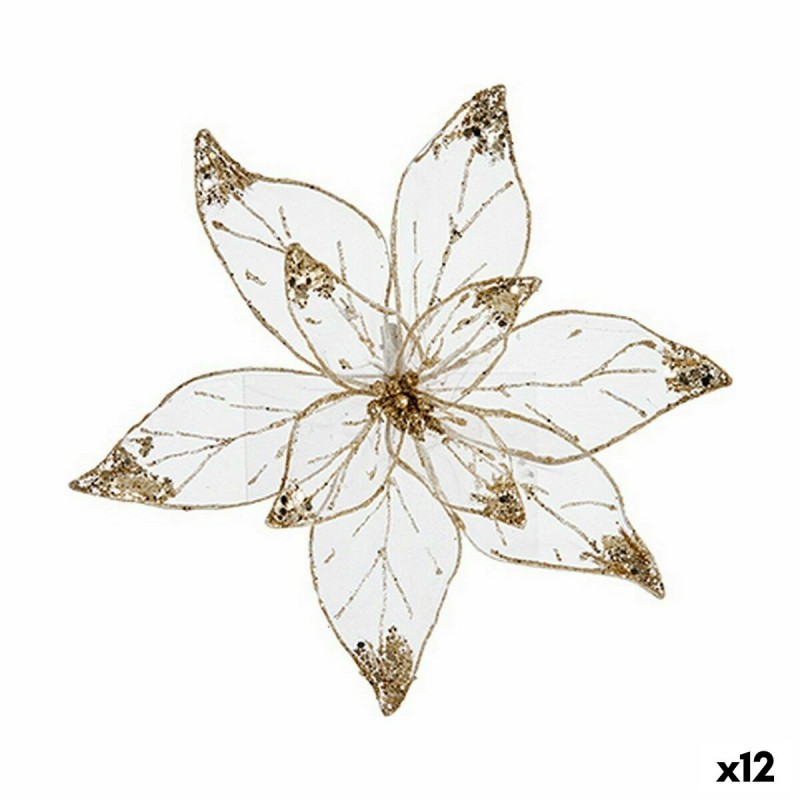 Flor Decorativa Dorado Plástico 25 x...