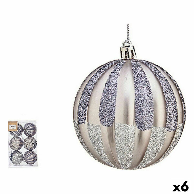 Set of Christmas balls 10 cm Silver...