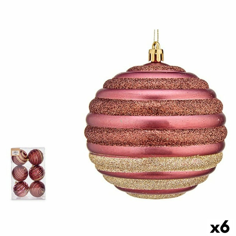 Lot de boules de Noël Cercles Rose...