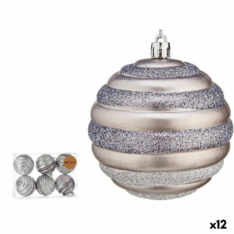 Lot de boules de Noël Cercles Argenté...