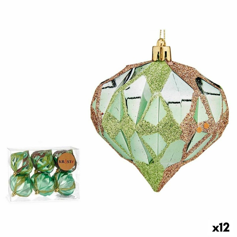 Lot de boules de Noël Diamant Vert...