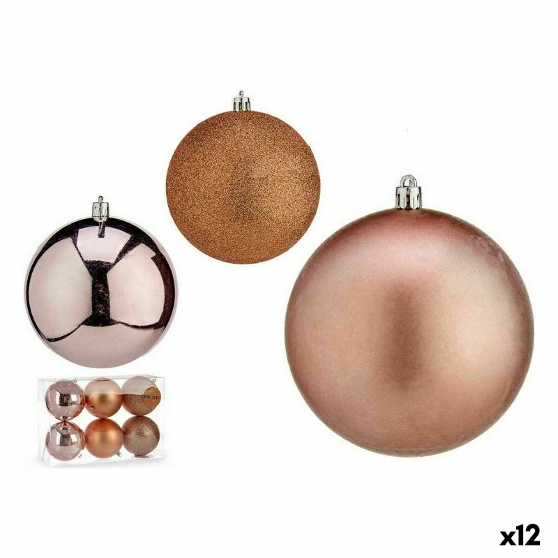 Lot de boules de Noël Rose Plastique...