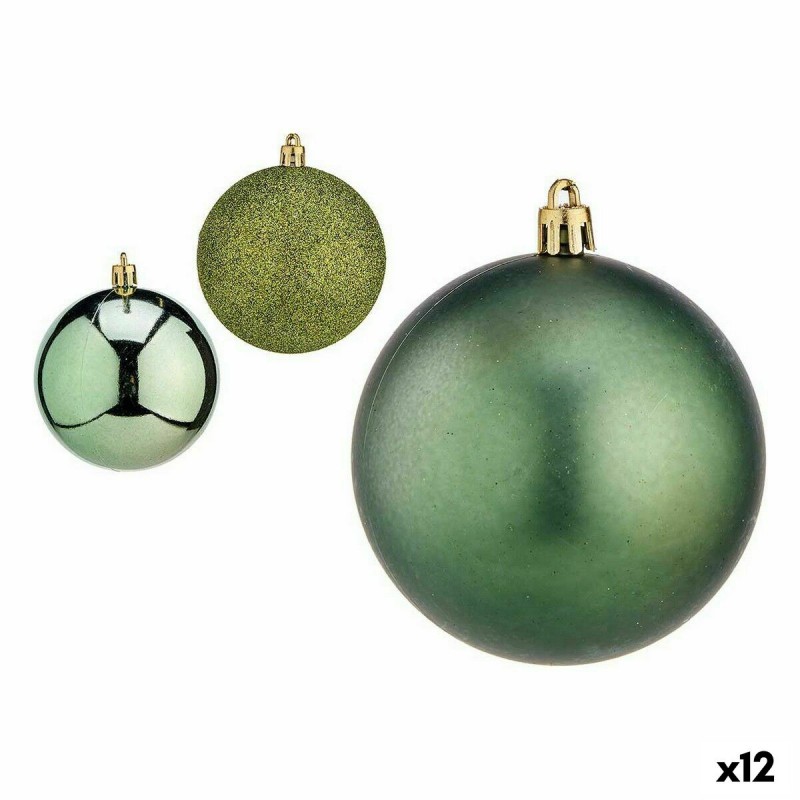 Set kerstballen Groen Plastic 7 x 8 x...