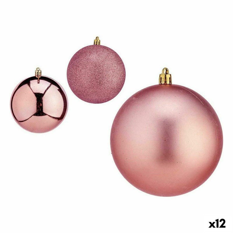 Set kerstballen Roze Plastic 10 x 11...