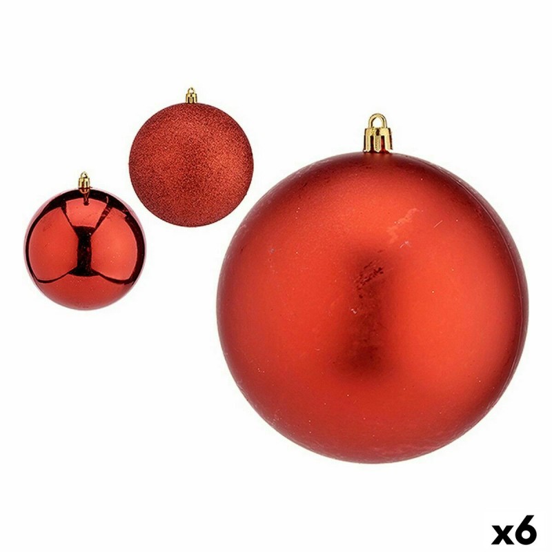 Lot de boules de Noël Rouge Plastique...