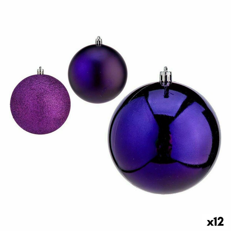 Set of Christmas balls Purple Plastic...