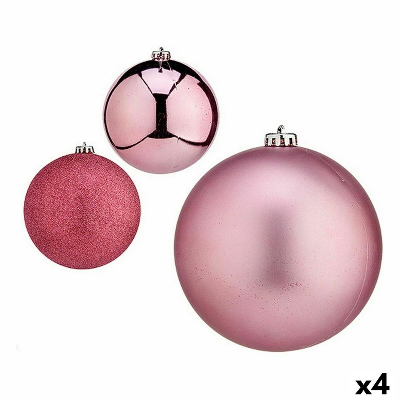 Lot de boules de Noël Rose 15 x 16 x...