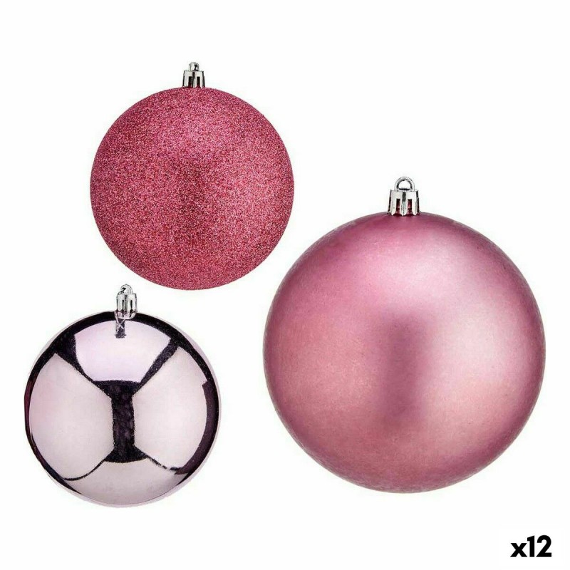 Lot de boules de Noël Rose Plastique...