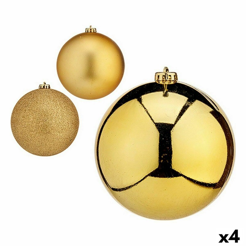 Set kerstballen Gouden Plastic Ø 15...