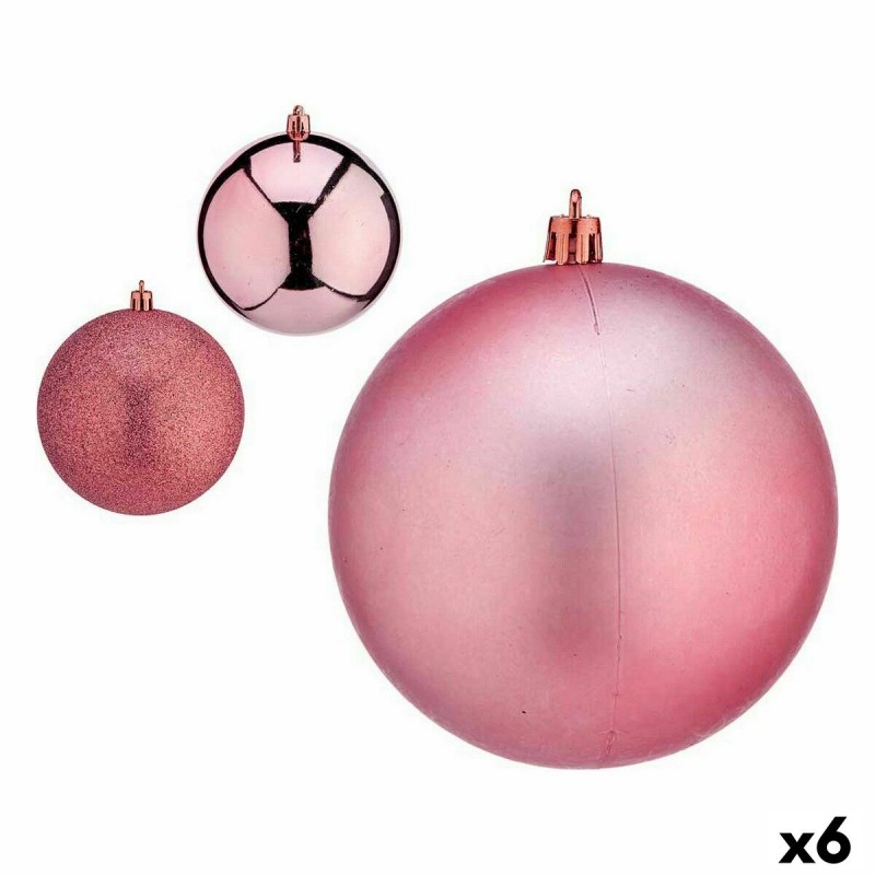 Lot de boules de Noël Rose Plastique...