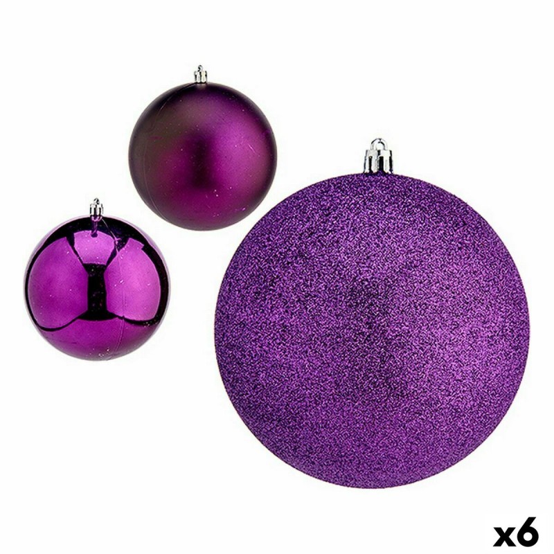 Set of Christmas balls Purple Plastic...