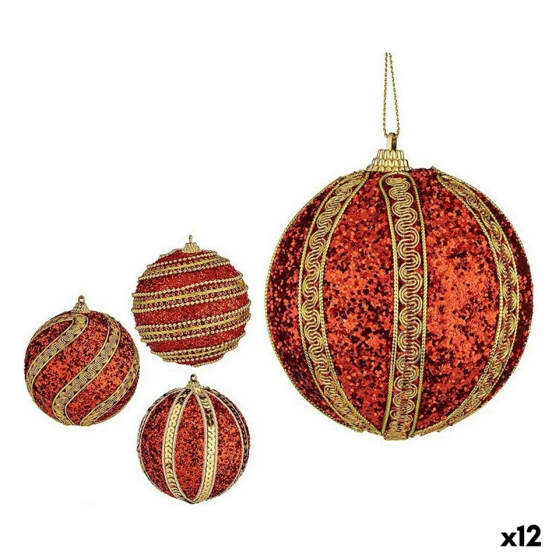 Lot de boules de Noël Paillettes Ø 10...