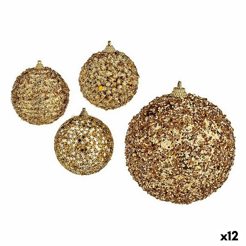 Lot de boules de Noël Ø 8 cm Doré PVC...