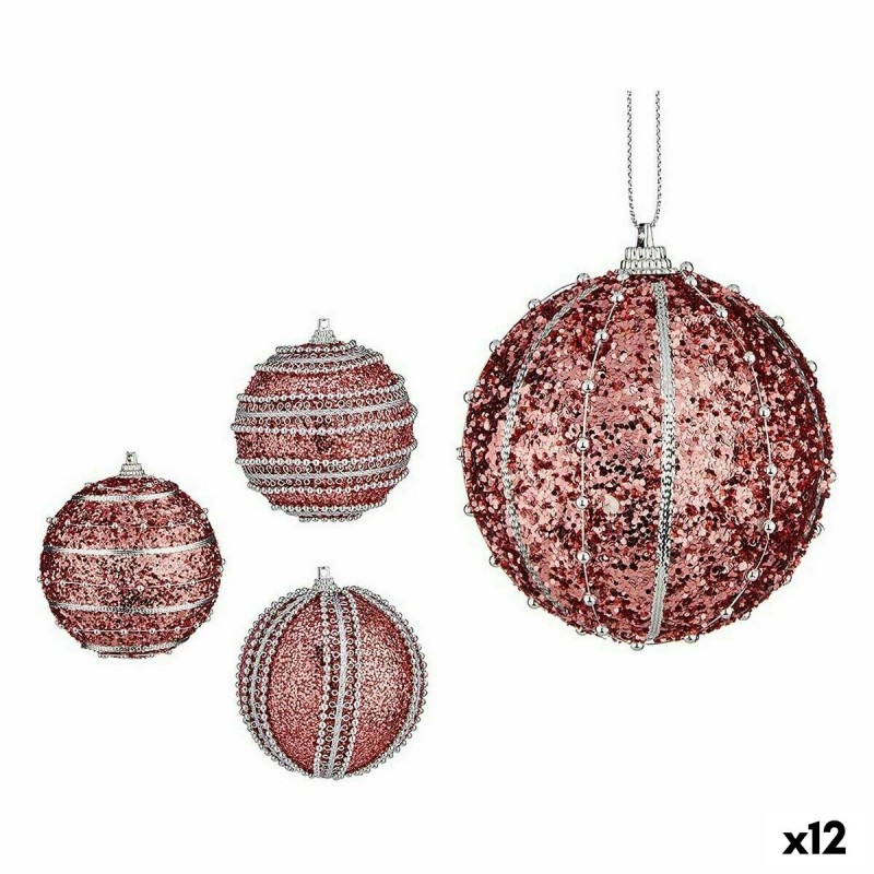 Lot de boules de Noël Avec relief Ø 8...