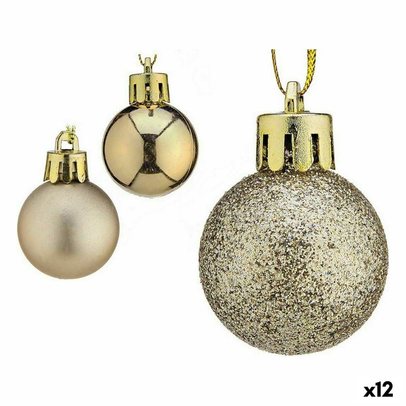 Set of Christmas balls Silver Plastic...