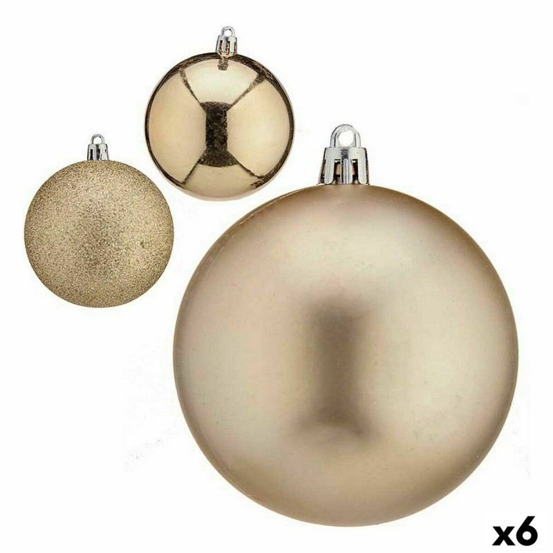 Set kerstballen champagne Plastic Ø 8...