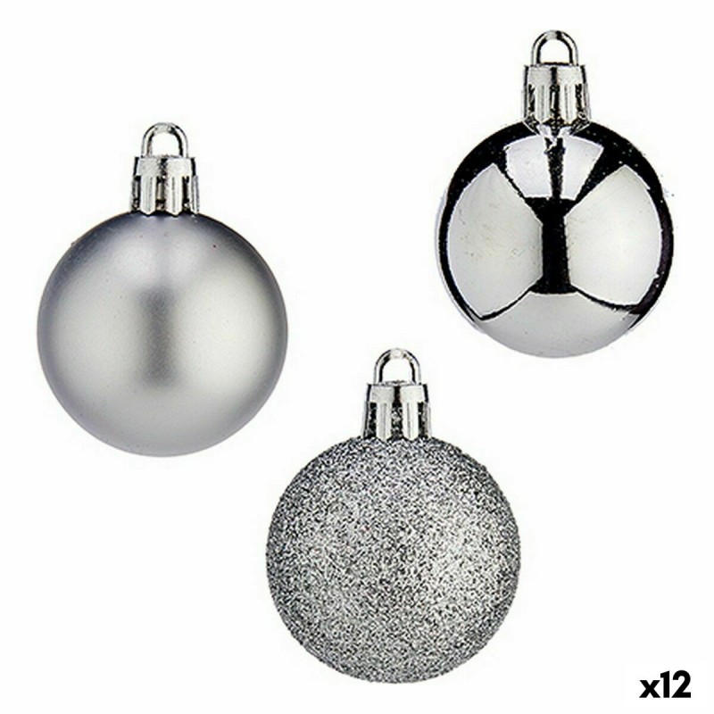 Lot de boules de Noël 4 cm Argenté...