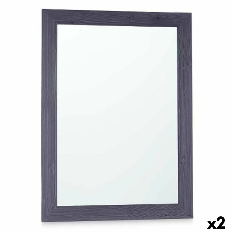 Miroir mural 60 x 80 cm Bois MDF Bleu...